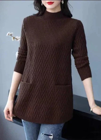 Margarete - Pull à Col Montant pour Femmes