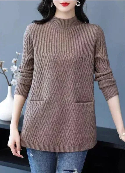 Margarete - Pull à Col Montant pour Femmes