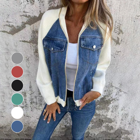 Veste en jean zippée - Sazeanne