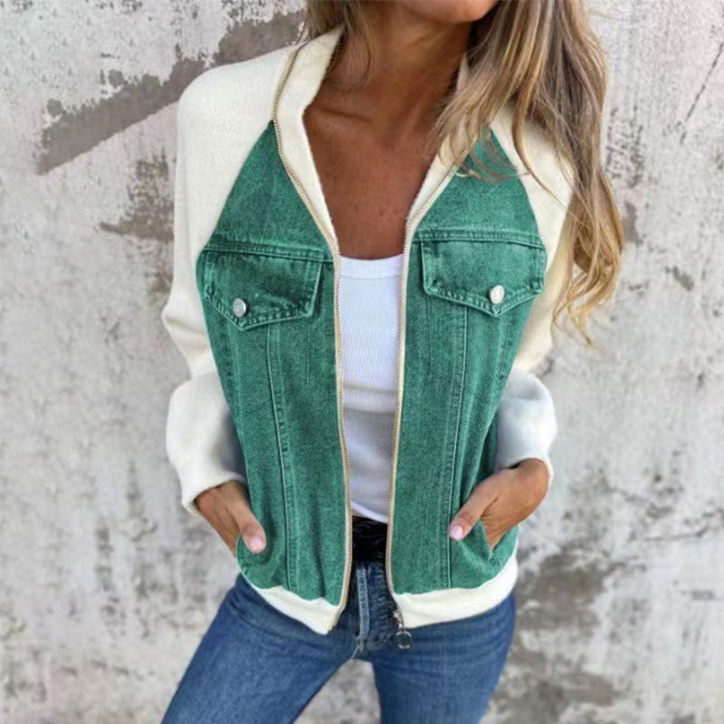 Veste en jean zippée - Sazeanne