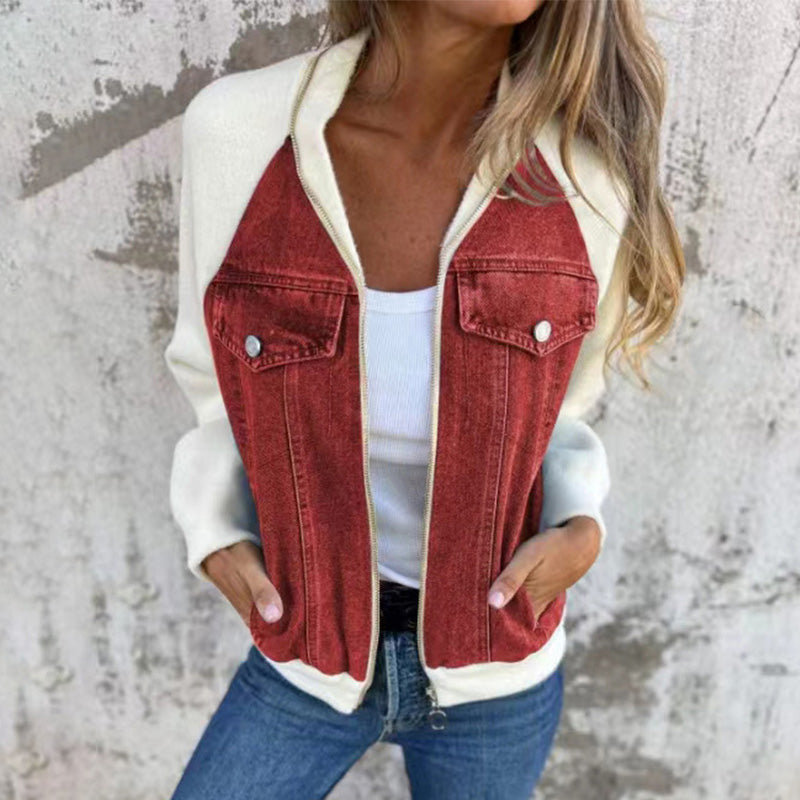 Veste en jean zippée - Sazeanne
