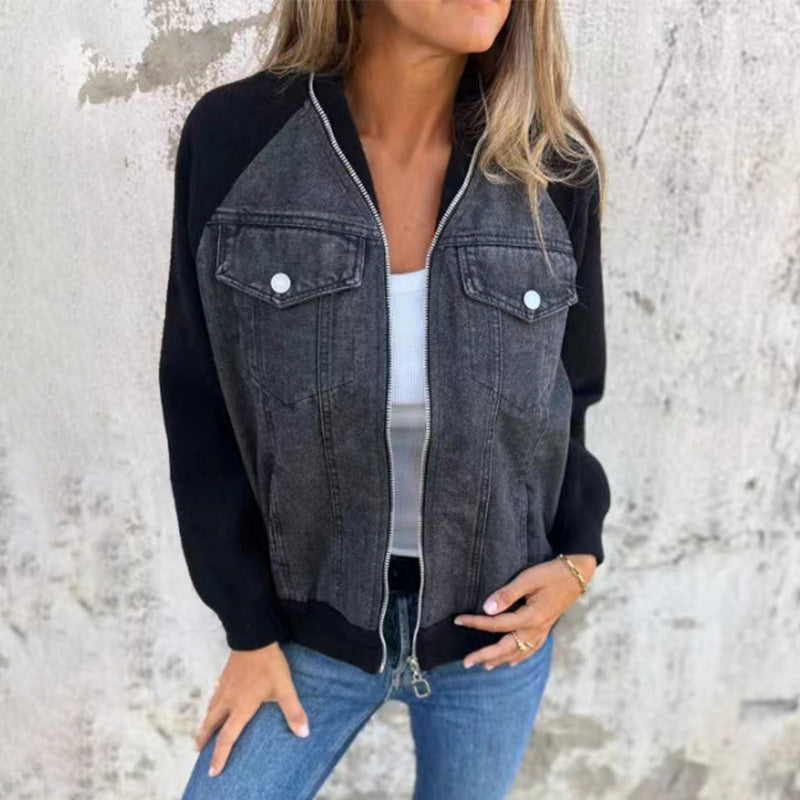 Veste en jean zippée - Sazeanne