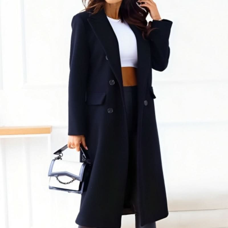 Manteau croisé femme chic, intemporel et confortable