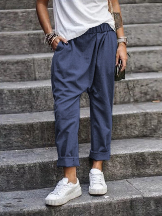 Pantalon décontracté en lin et coton - Gloriana