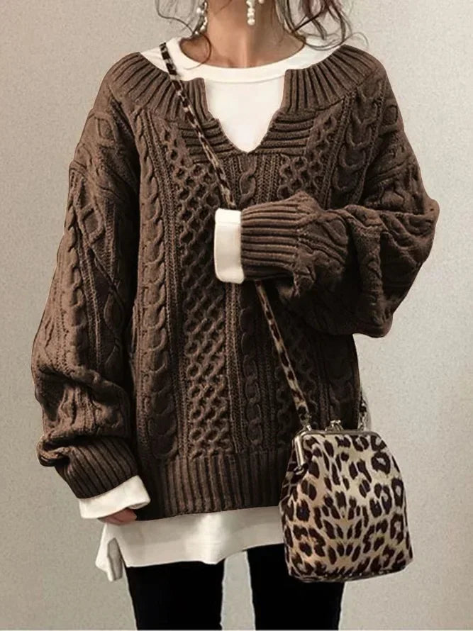 Kris - Pull Tricoté à la Mode pour Femmes